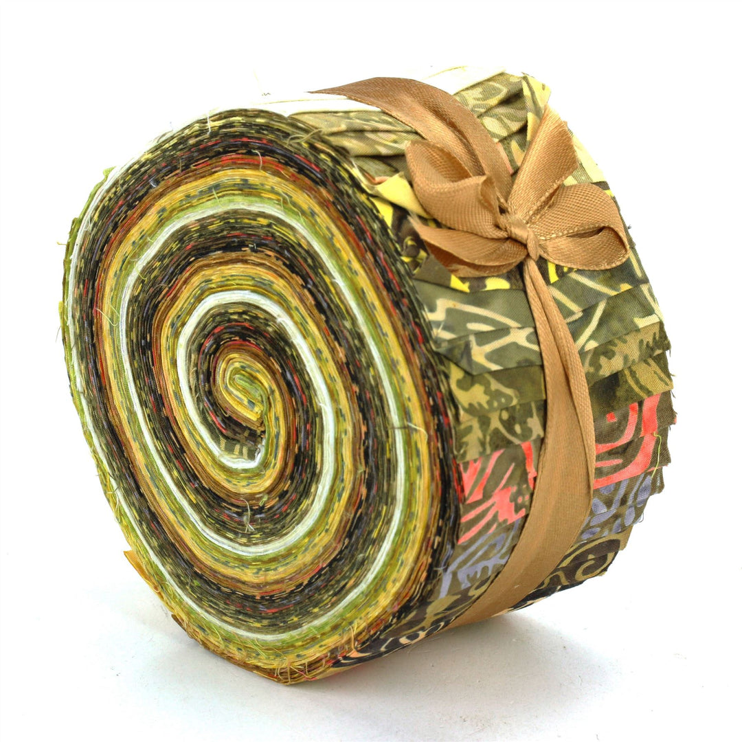 Jelly Roll - 40 Strips of 2.5" x 37" Cotton Batik