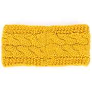 Knitted Ribbed Headband - Mustard