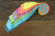 Jelly Roll - 40 Strips of 2.5" x 37" Cotton Batik