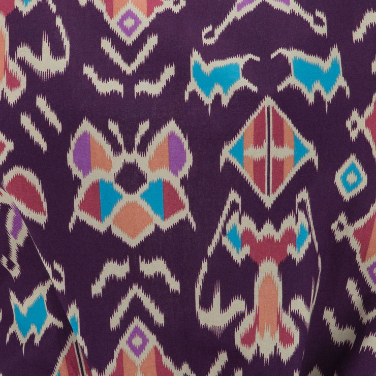 Belted Dress - Purple Tribal