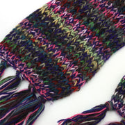 Hand Knitted Wool Scarf - SD Purple Mix