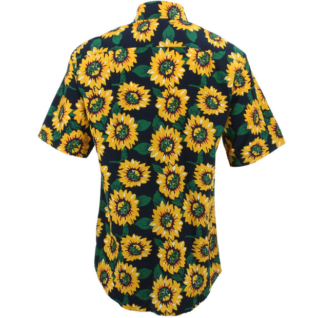 Regular Fit Short Sleeve Shirt - Sunflowers