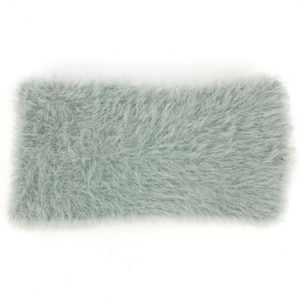 Faux Fur Twisted Bowknot Headband - Grey