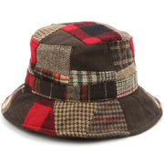 Patchwork Tweed bucket hat - Red