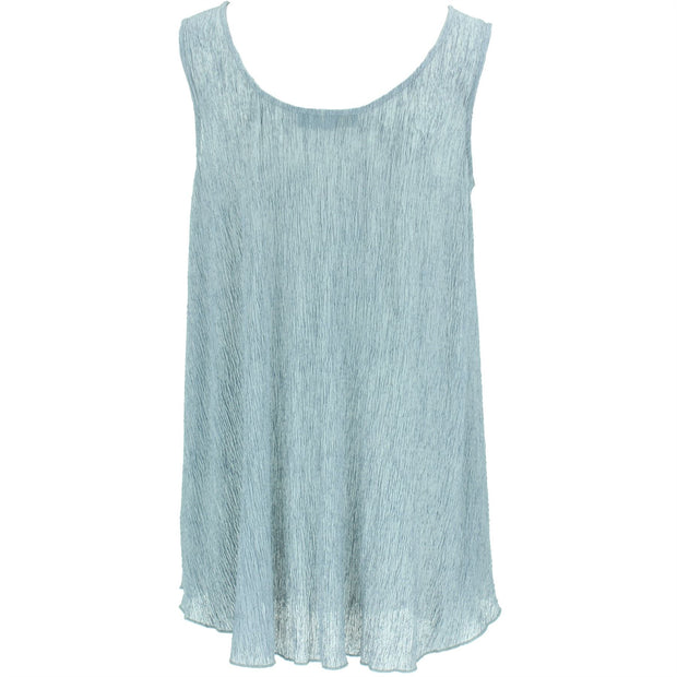 Sleeveless Knitted Top - Blue