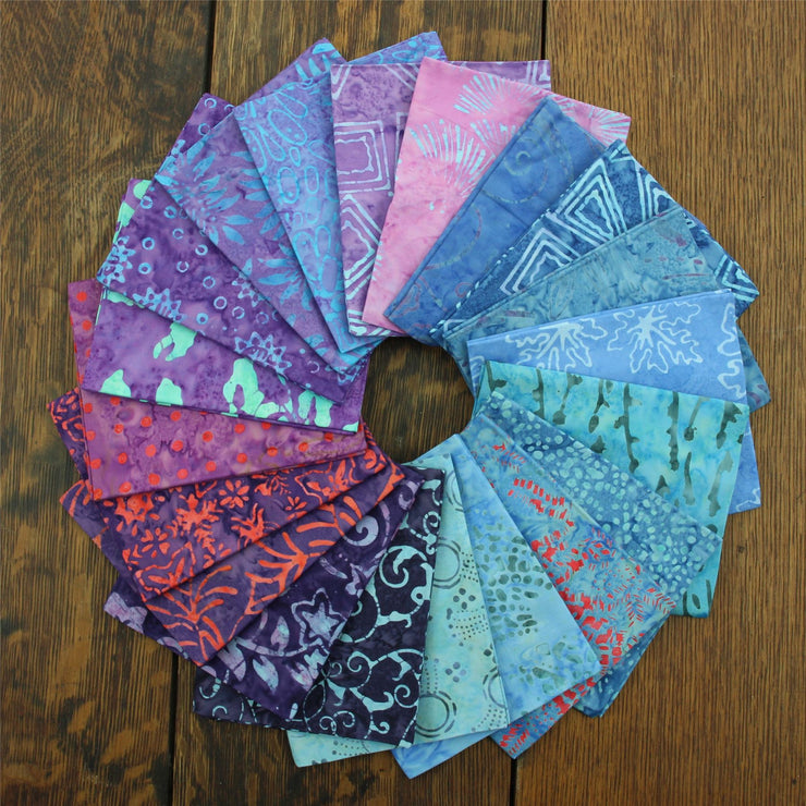 Fat Quarter - 20 Pieces of 19" x 20" Cotton Batik