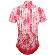 Tailored Fit Short Sleeve Shirt - Neon Paisley Fade