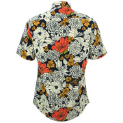 Tailored Fit Short Sleeve Shirt - Bold Japanese Floral