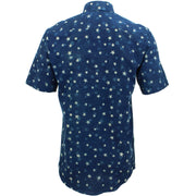 Tailored Fit Short Sleeve Shirt - Block Print - Stars