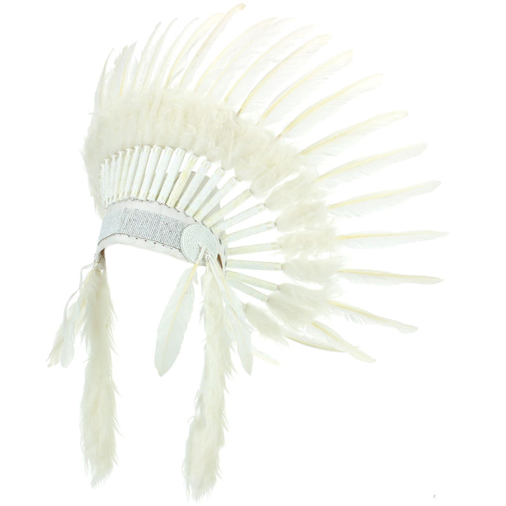 Native Amercian Chief Headdress - White