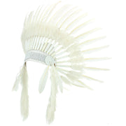 Native Amercian Chief Headdress - White