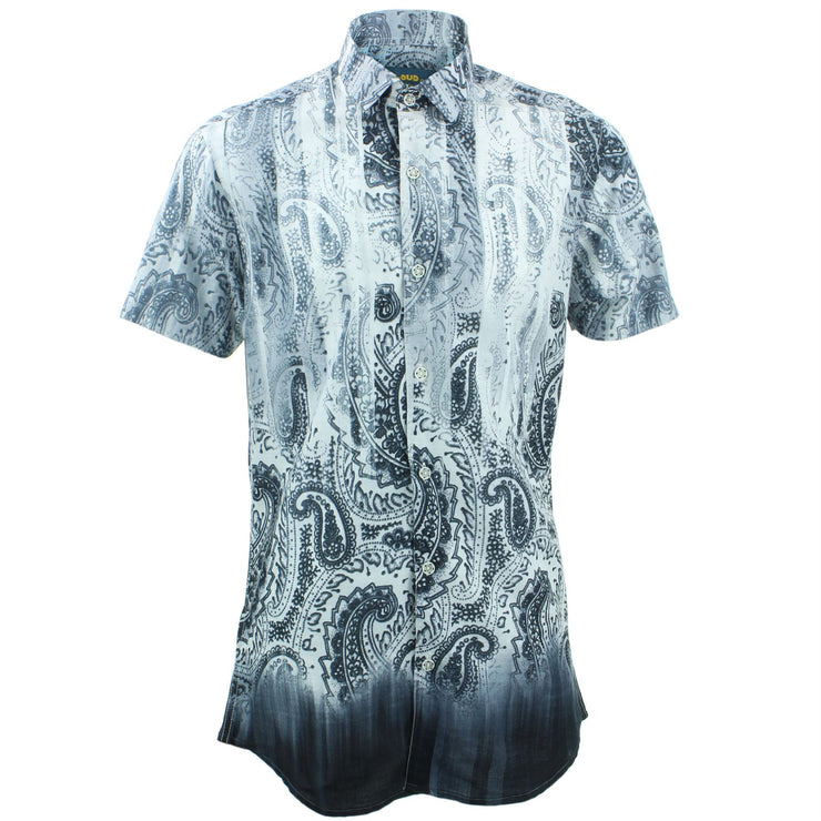 Tailored Fit Short Sleeve Shirt - Neon Paisley Fade
