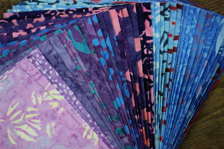 Charm Pack - 40 x 5" Squares of Cotton Batik