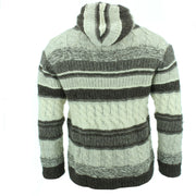 Chunky Wool Multi Knit Hoodie - Natural