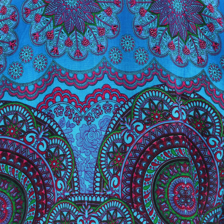 Boho Circle Mandala Shirt - Light Blue