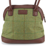 Tweed Shopper Tote Bag Handbag - Mid Green