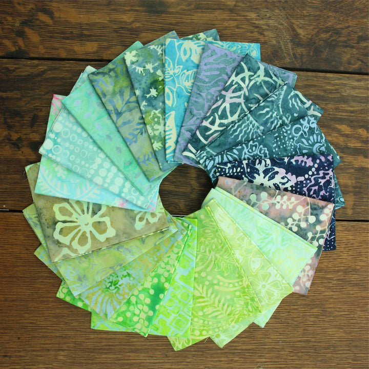Fat Quarter - 20 Pieces of 19" x 20" Cotton Batik