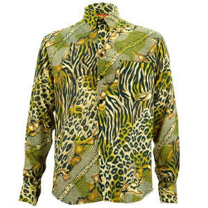Chemise à manches longues coupe régulière - ménagerie de la jungle - or