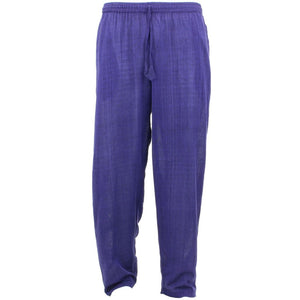 Pantalon népalais classique uni en coton léger - violet