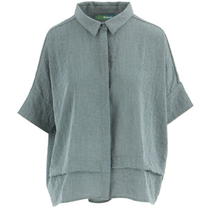 Vævet bluseskjorte - grå