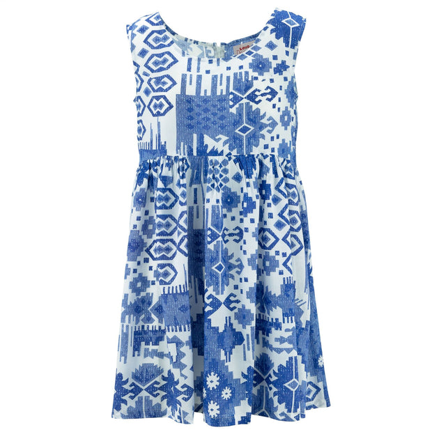 The Shroom Dress - Blue Aztec