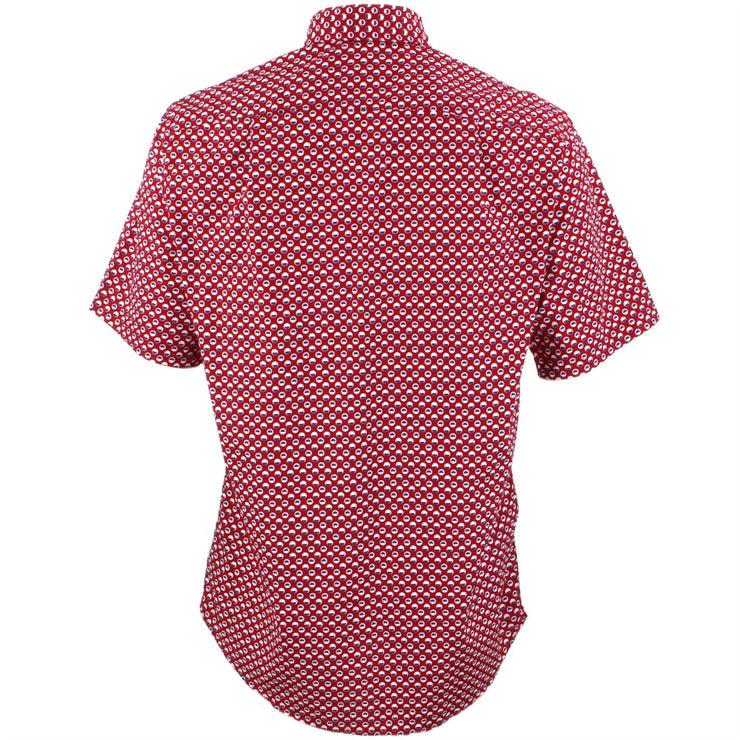 Regular Fit Short Sleeve Shirt - Purple & White Spots
