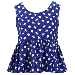 Ruched Box Top - Stars