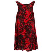 Shift Shaper Dress - Red Tropical Leaf