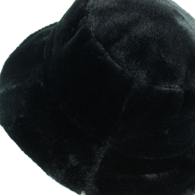 Faux Fur Bucket Hat - Fluffy Black