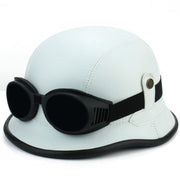 Combat Novelty Festival Helmet with Goggles - White