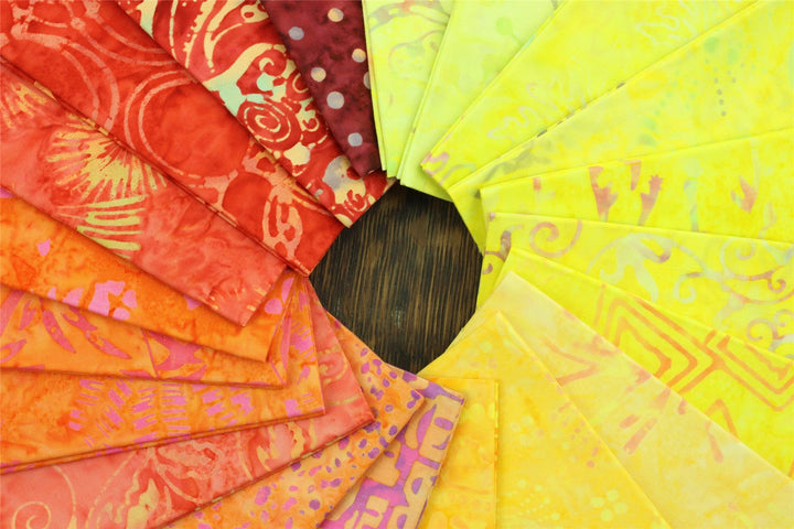 Fat Quarter - 20 Pieces of 19" x 20" Cotton Batik