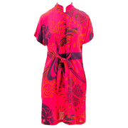 Mandarin Mini Dress - Red Odyssey