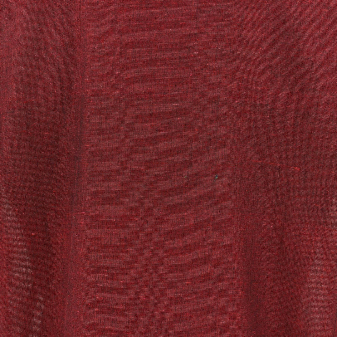 Long Sleeve Grandad Shirt - Red