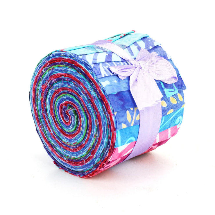 Jelly Roll - 20 Strips of 2.5" x 37" Cotton Batik