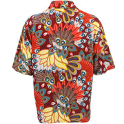 Short Sleeve Tropical Hawaiian Shirt - Maroon