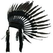 Native Amercian Chief Headdress - Black