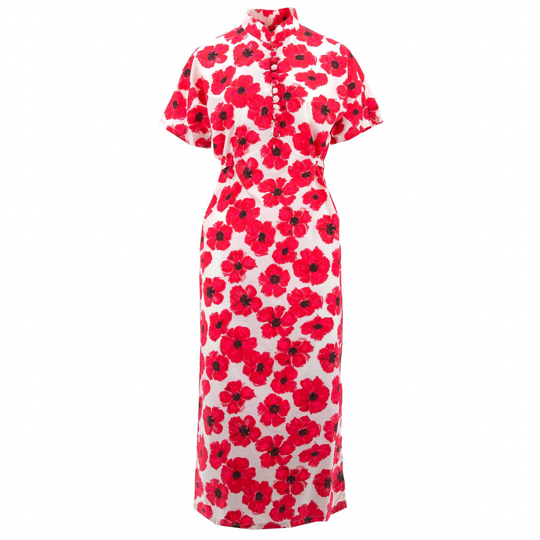 Mandarin Maxi Dress - Vermillion Summer
