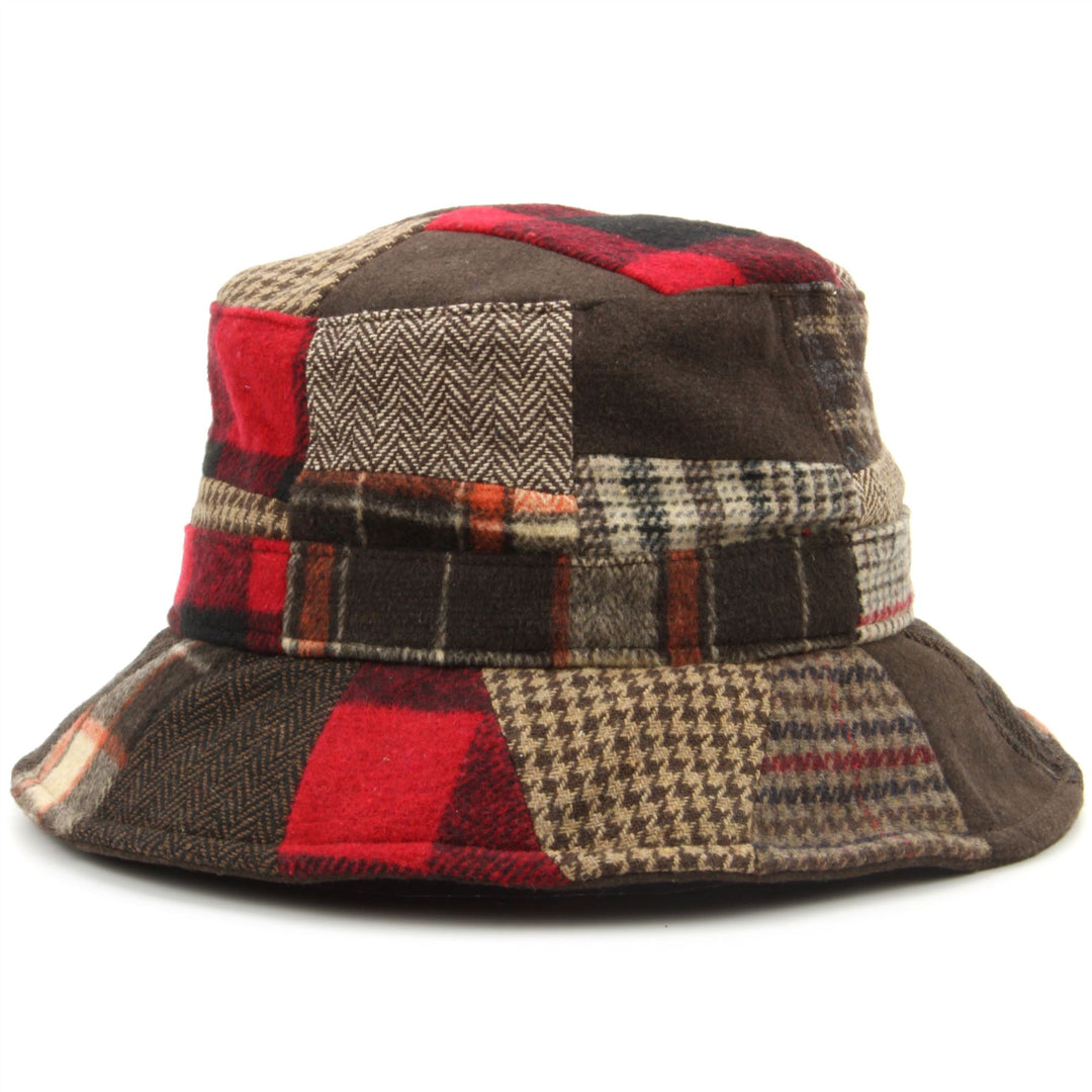 Patchwork Tweed bucket hat - Red