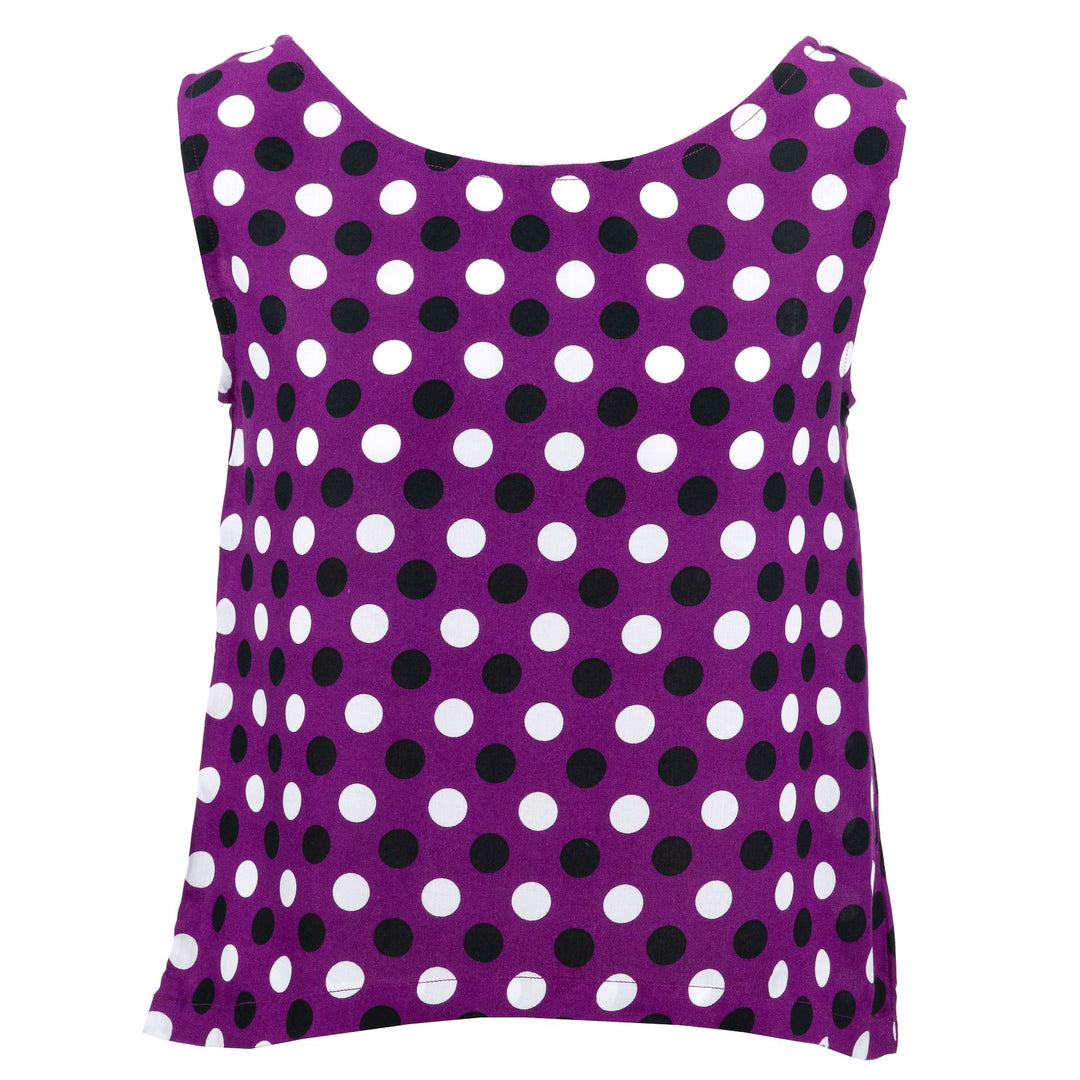 Box Top - Purple Polka