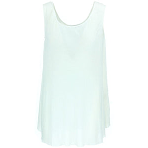 Sleeveless Knitted Top - White