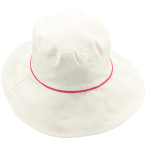 Chapeau de soleil bob floral réversible - Blanc