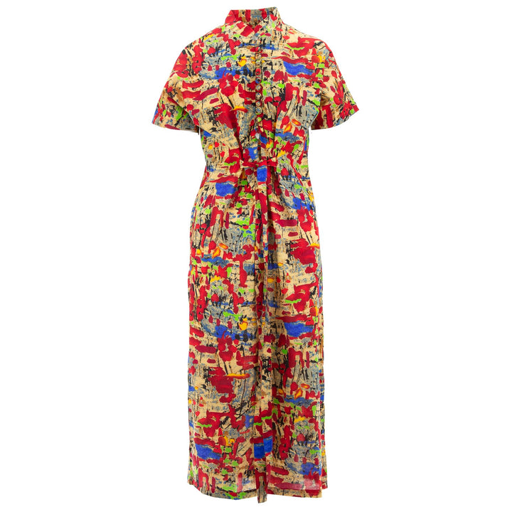 Mandarin Maxi Dress - Paintwork Red
