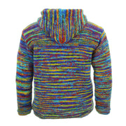 Hand Knitted Wool Hooded Jacket Cardigan - SD Rainbow