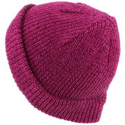Chenille beanie hat with fleece lining - Pink (One Size)