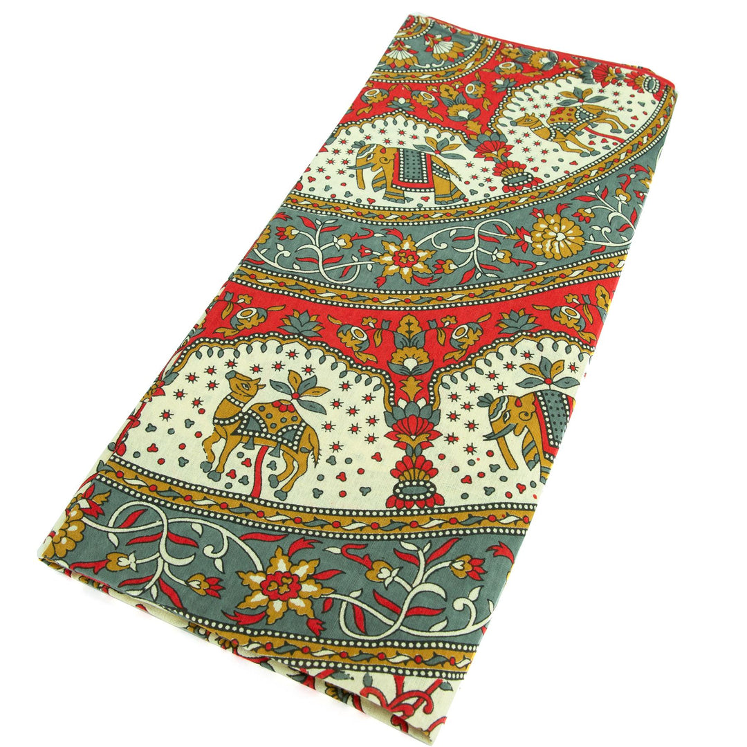 Block Printed Mandala Wall Hanging - Fossil