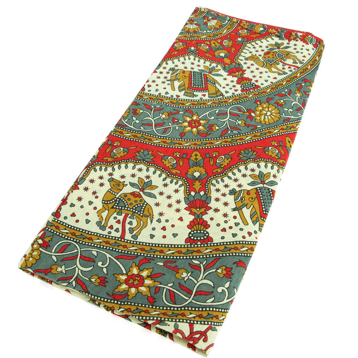 Block Printed Mandala Wall Hanging - Fossil
