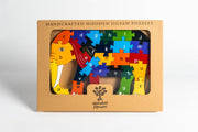 Handmade Wooden Jigsaw Puzzle - Alphabet Elephant