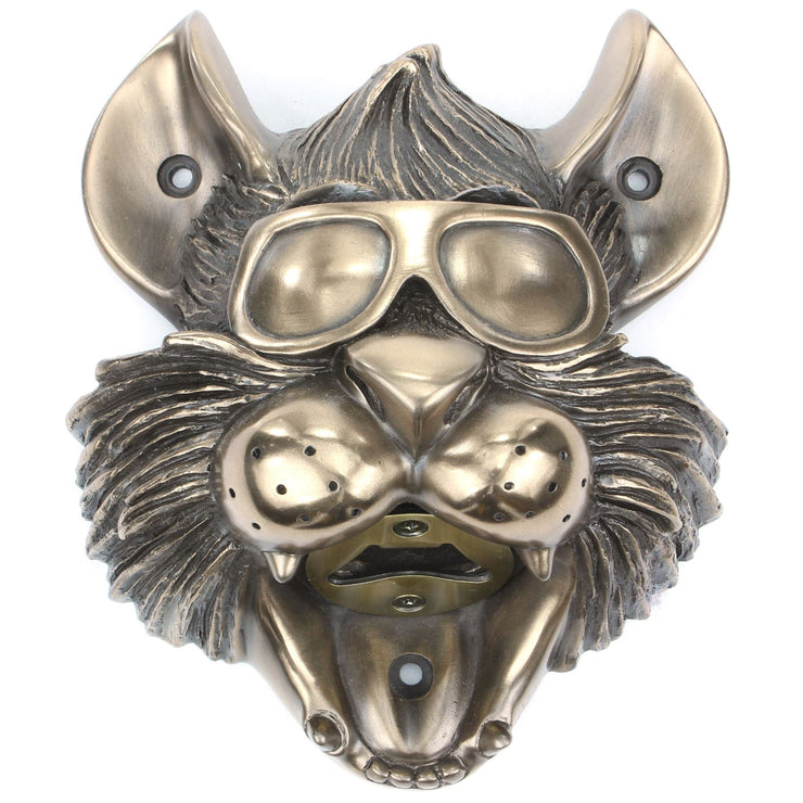 Wall Mounted Character Bottle Opener - Kool Kat (Bronze)