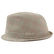 Simple cotton tweed trilby hat - Brown