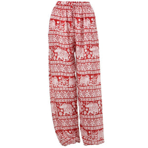 Pantalon ample ali baba sarouel éléphant - rouge